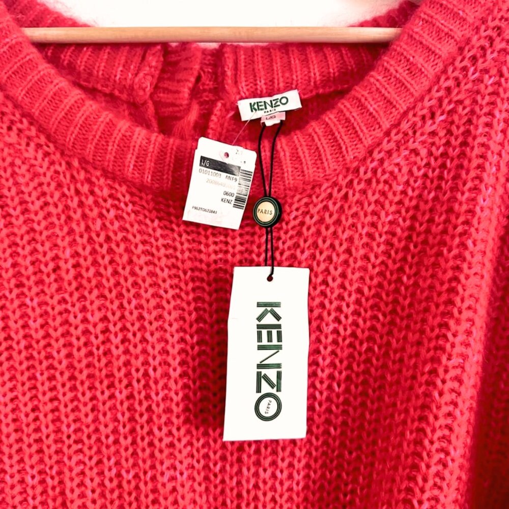 Kenzo Red Wool Sweater - Picture 5 of 7